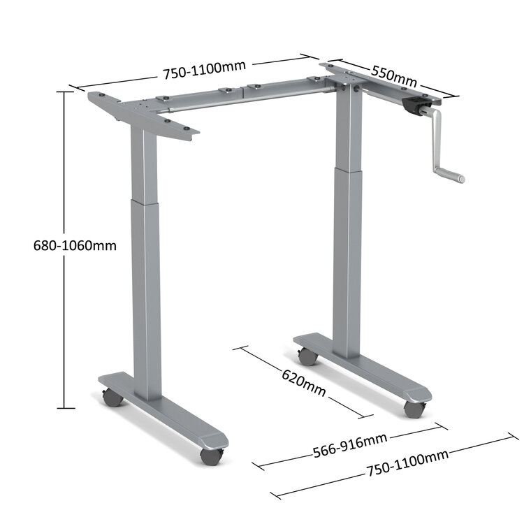 StudyDesk | Handslinger Zit-Sta Bureau