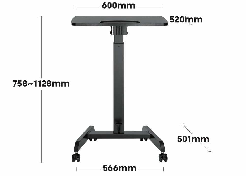 MobiSpot | Small Gasspring Sit-Stand Desk