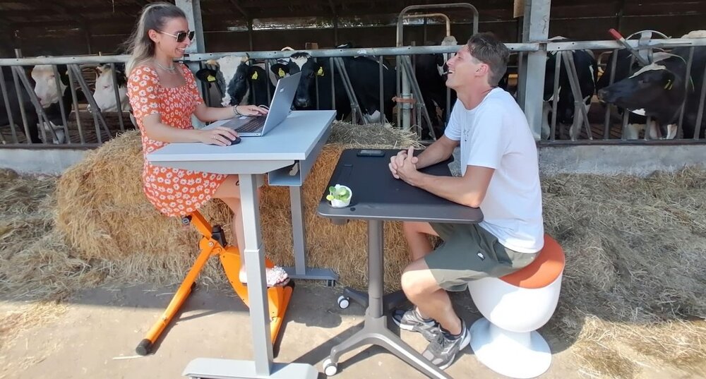 Small sit-standing desk - Single Leg Desk